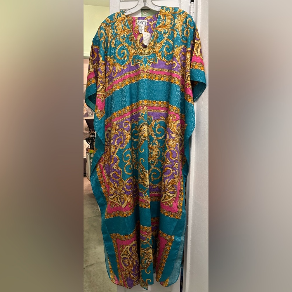Vintage, Colorful, Long Caftan/Kaftan by SANTÉ, NWT
